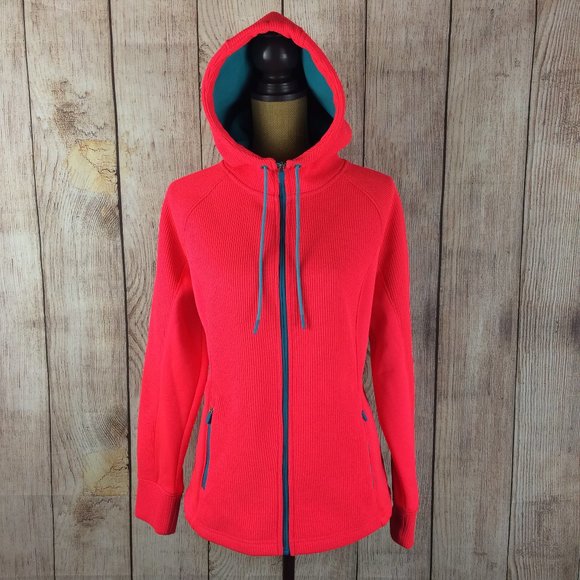 Swiss Tech Jackets & Blazers - SwissTech NEON Hooded Zip Up Athletic Jacket Sz L